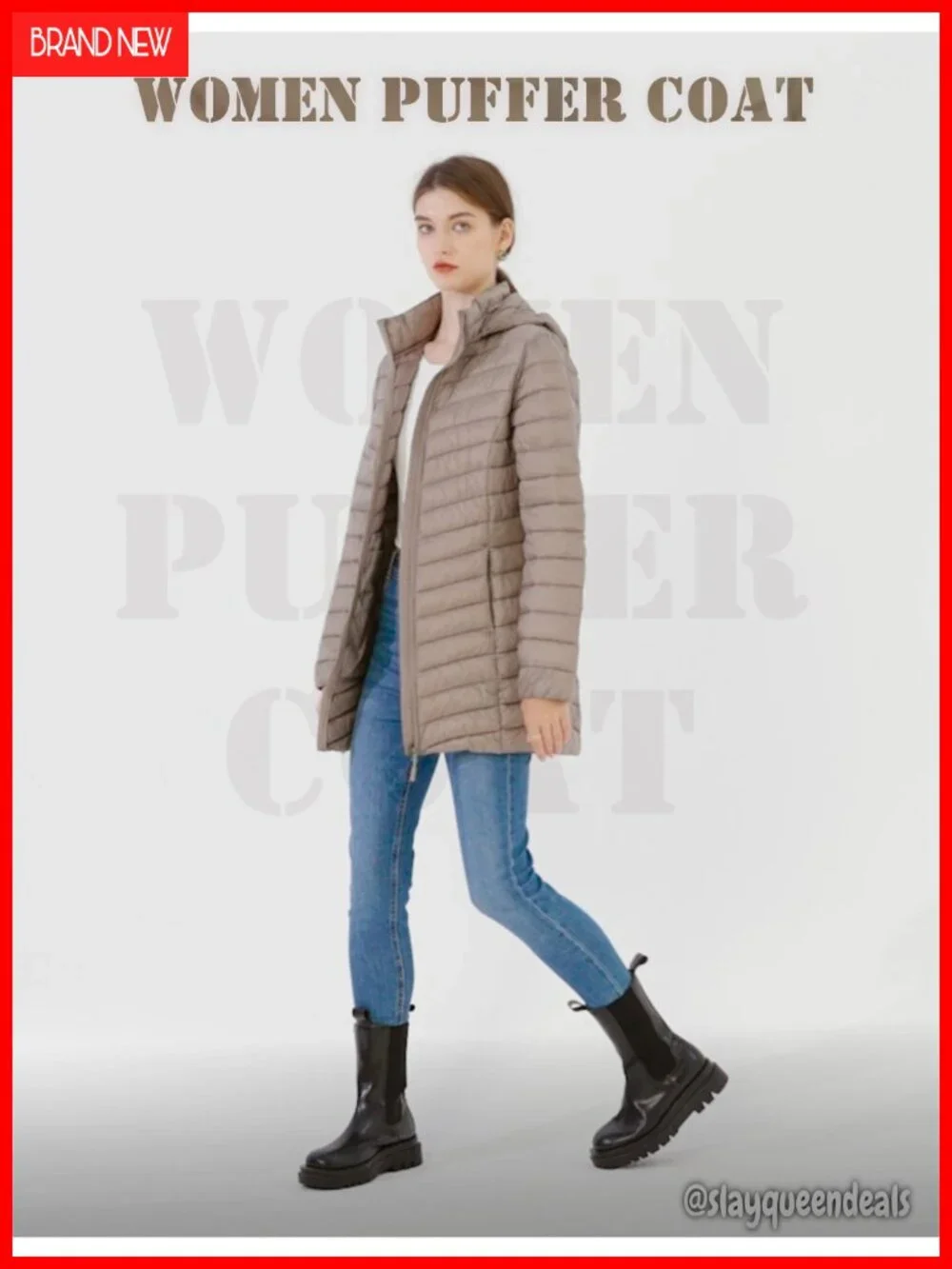 Lightweight Packable Puffer Jacket with Detachable Hood